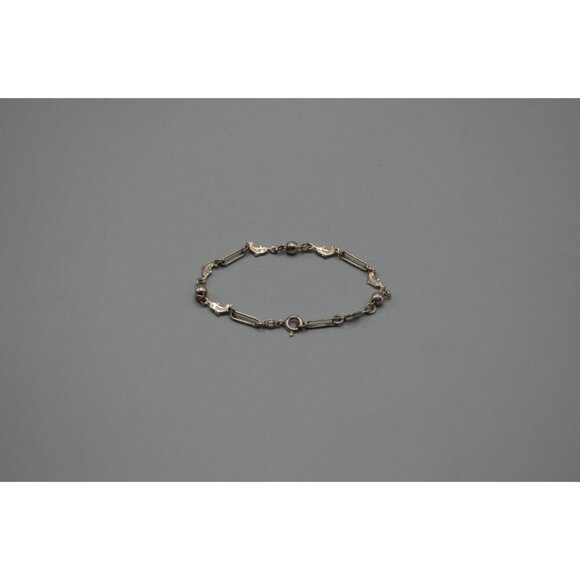 Sterling Silver Fish Dolphin Chain Bracelet 7.5" 5 Grams 925 Italy Porpoises - Picture 3 of 5